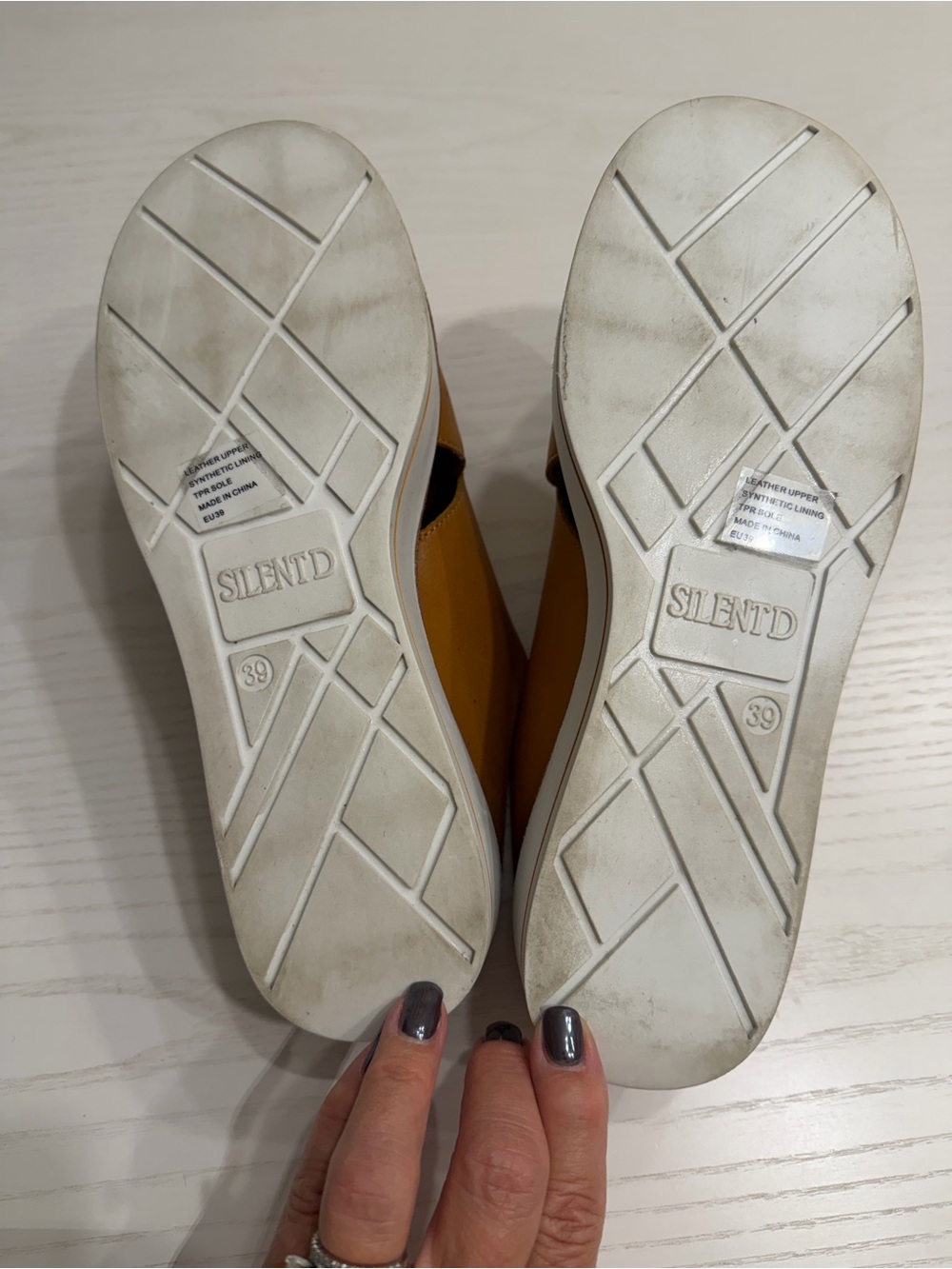 Silent D Cognac Leather Crisscross Platform Slide Sandals EU 39 / US8-8.5 - Picture 8 of 8